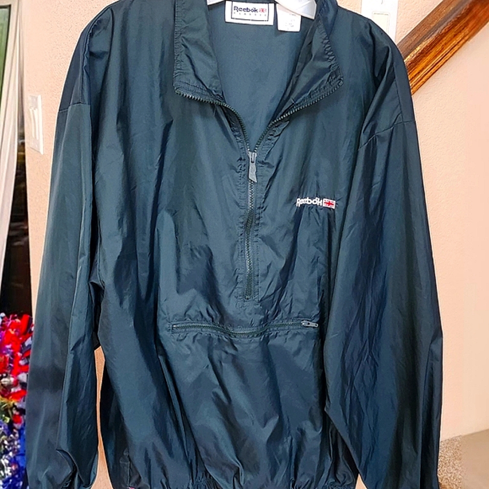 Reebok Classic Dark Green Windbreaker Jacket